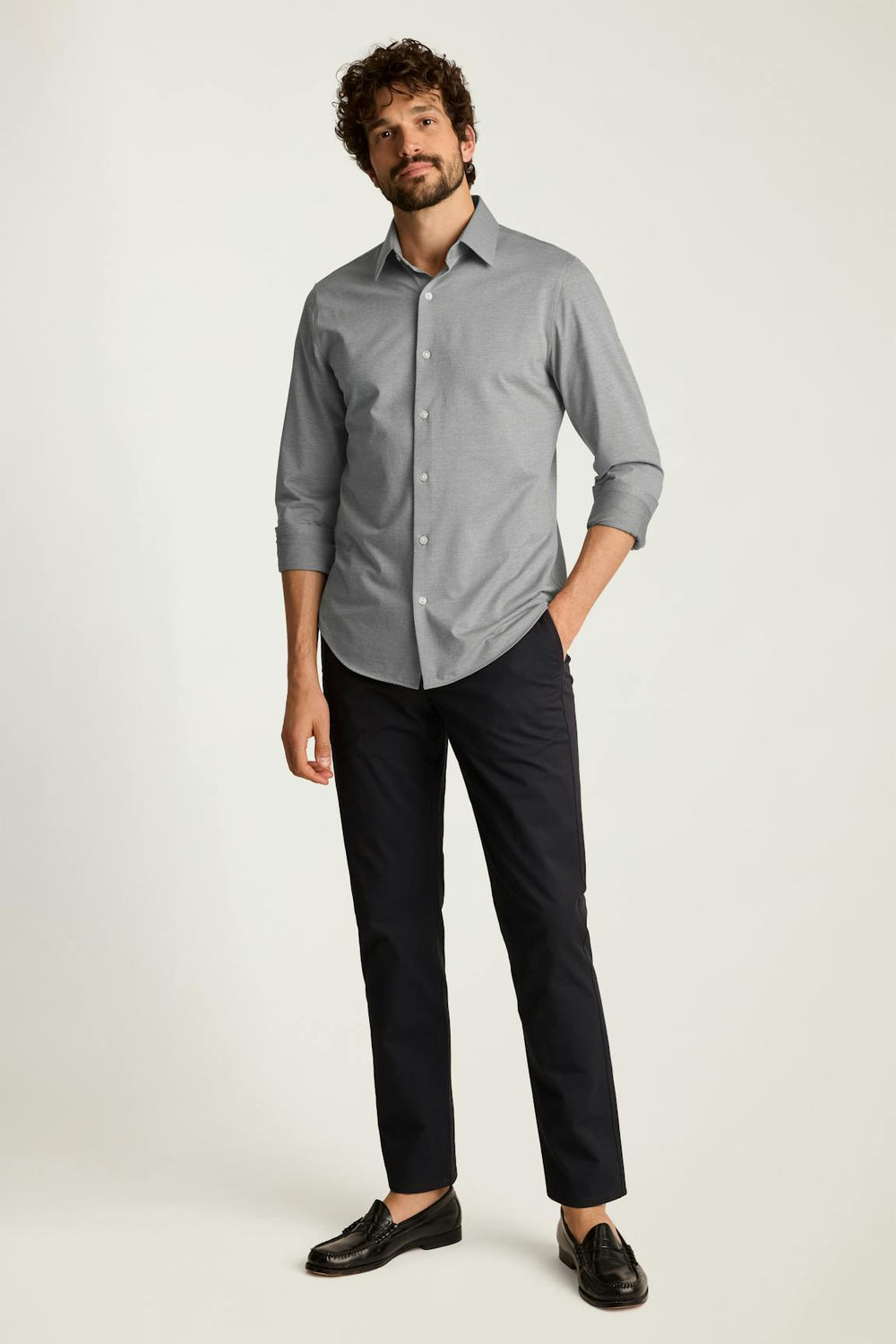Tech Pique Button Down Shirt