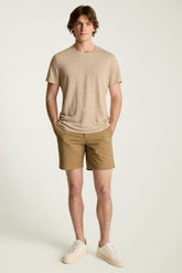 Linen Crew Neck Tee