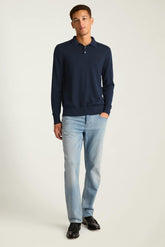 Merino Long Sleeve Sweater Polo