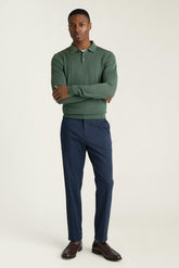 Merino Long Sleeve Sweater Polo