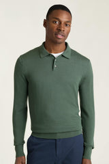 Merino Long Sleeve Sweater Polo