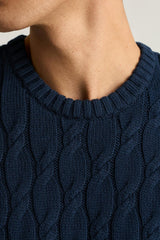 Italian Cotton Cable Sweater