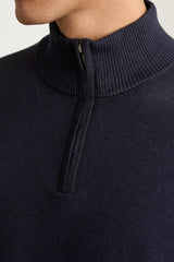Washable Cotton Cashmere Quarter Zip