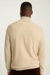 Washable Cotton Cashmere Quarter Zip