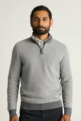 Washable Cotton Cashmere Quarter Zip