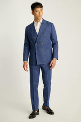 Jetsetter Italian Linen Double Breasted Blazer