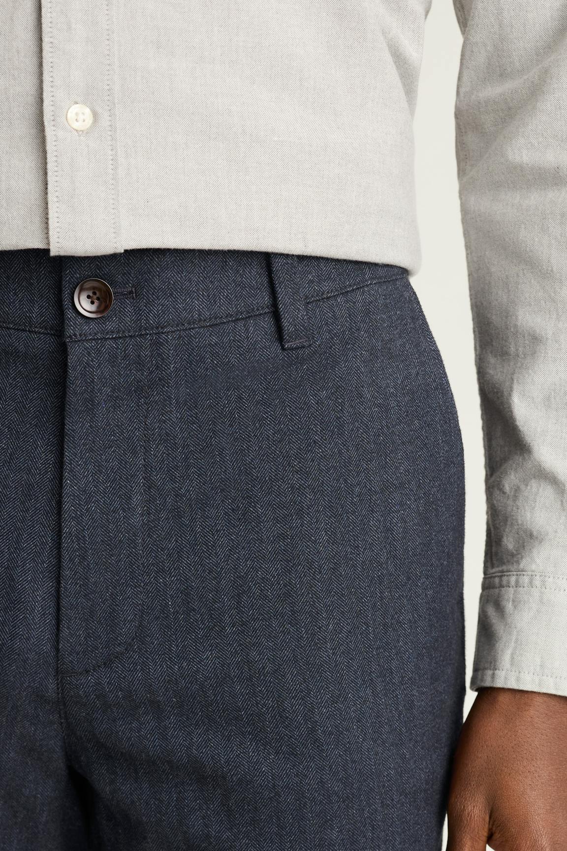 Brushed Herringbone Chino