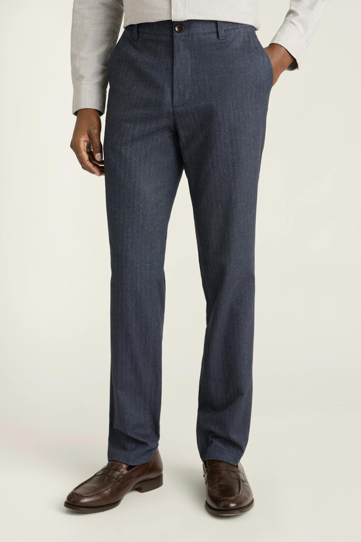Brushed Herringbone Chino