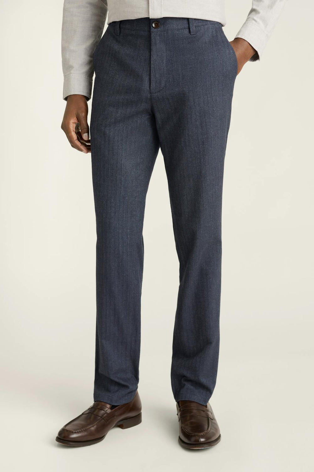 Brushed Herringbone Chino