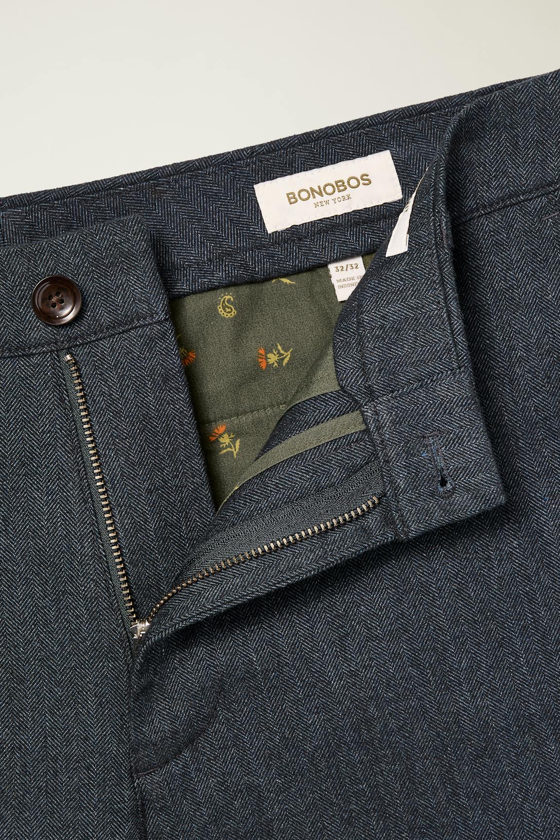 Brushed Herringbone Chino