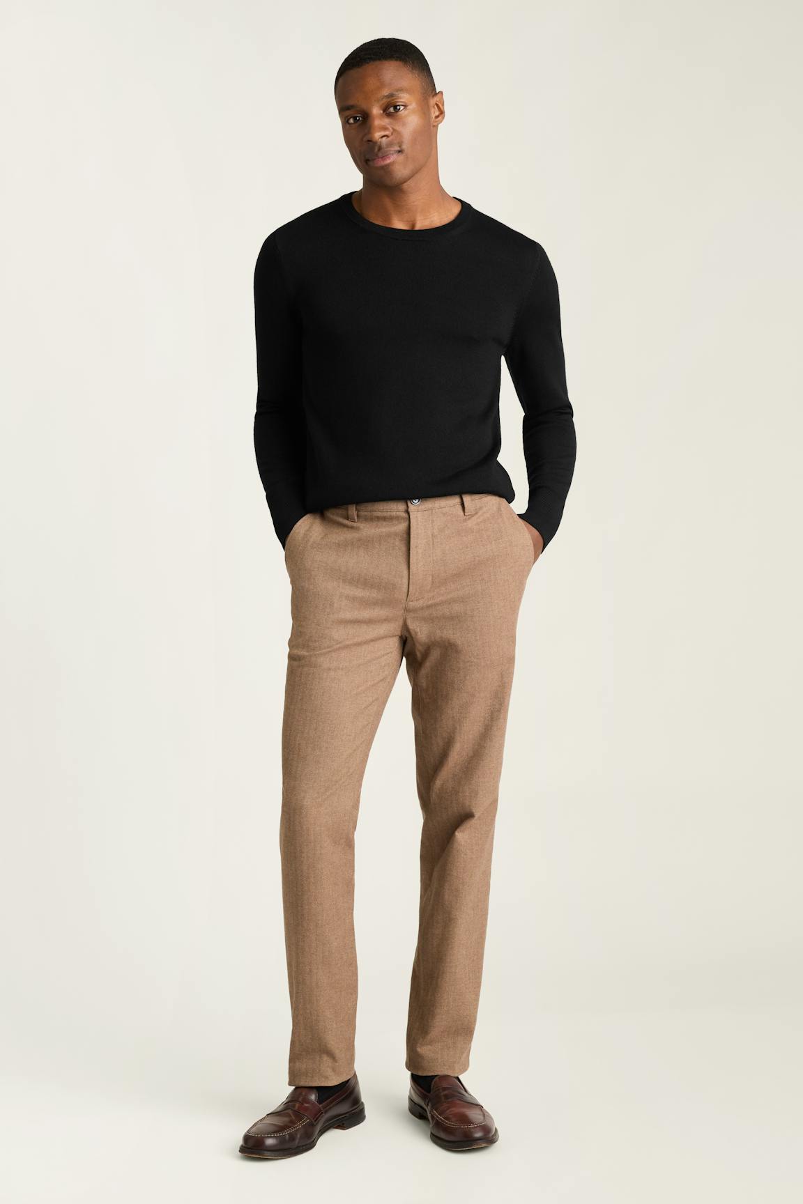 Brushed Herringbone Chino