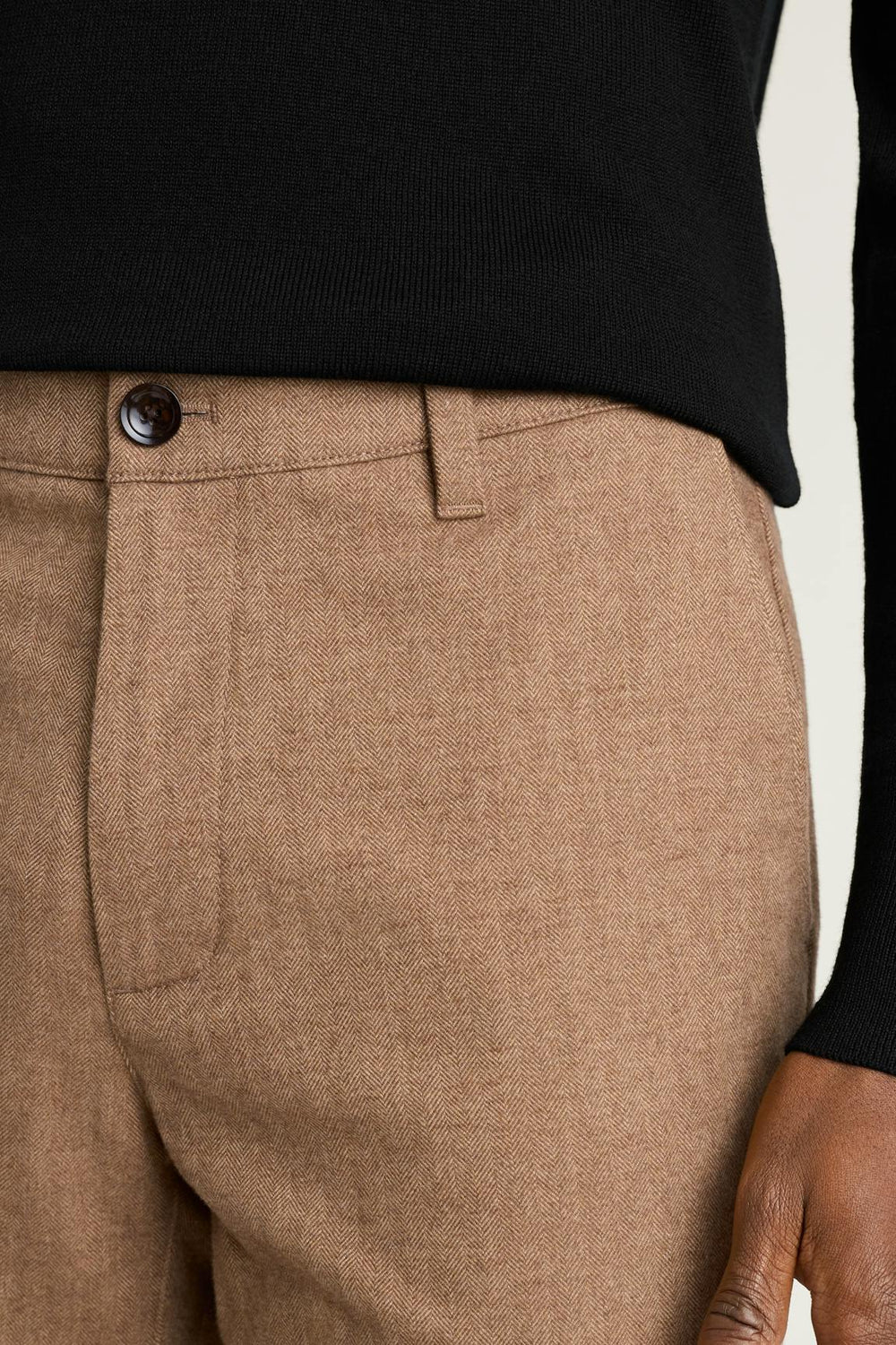 Brushed Herringbone Chino