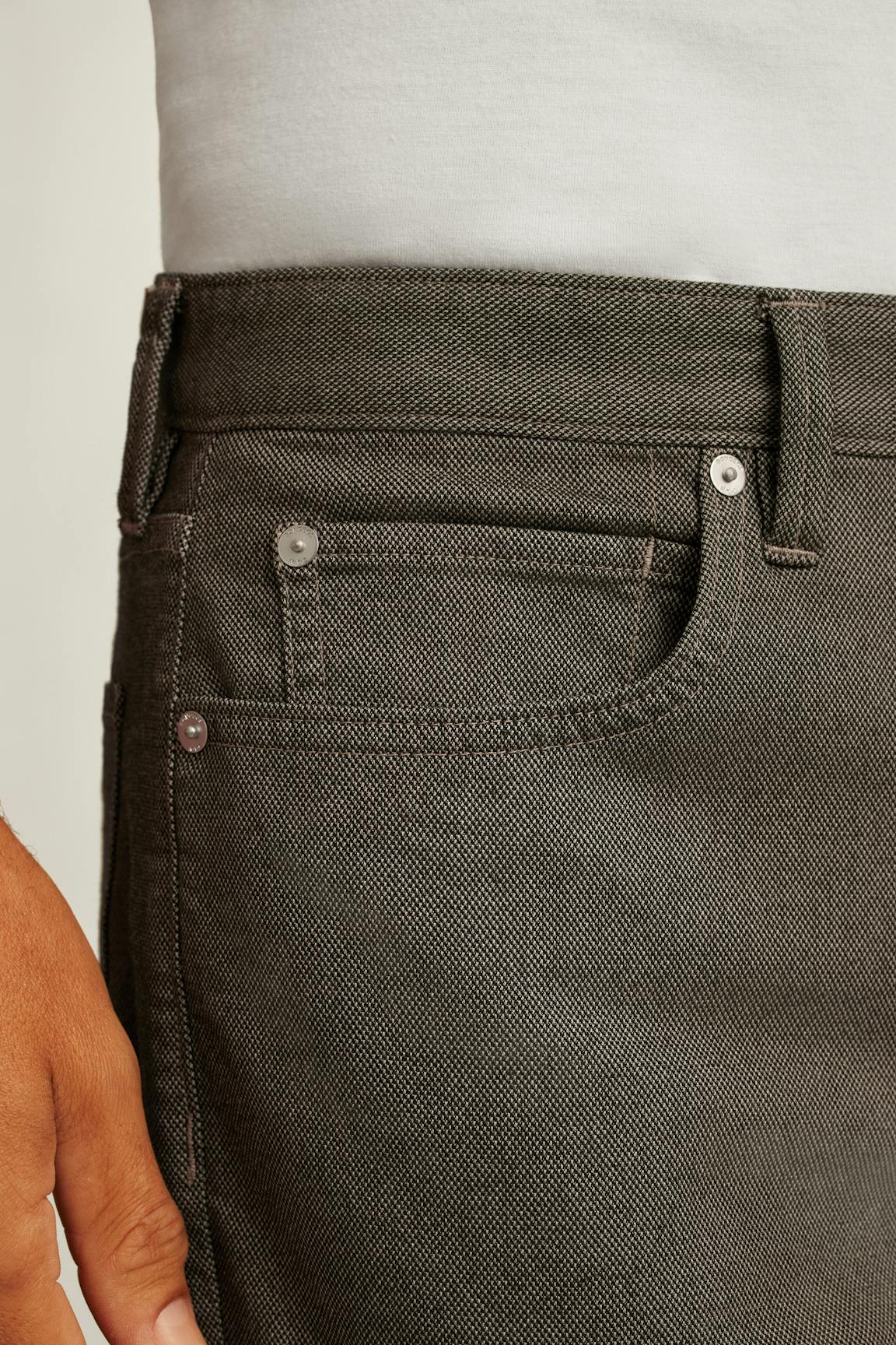 Italian Textured 5-Pocket Pants