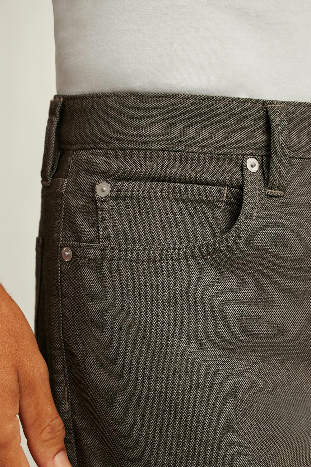 Italian Textured 5-Pocket Pants