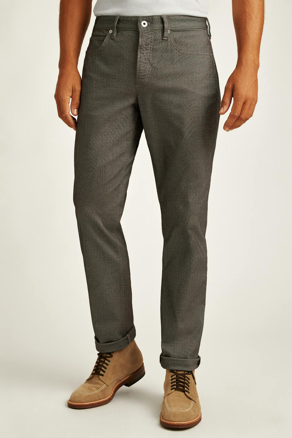 Italian Textured 5-Pocket Pants