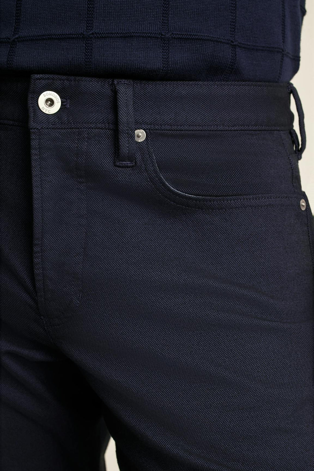 Italian Textured 5-Pocket Pants