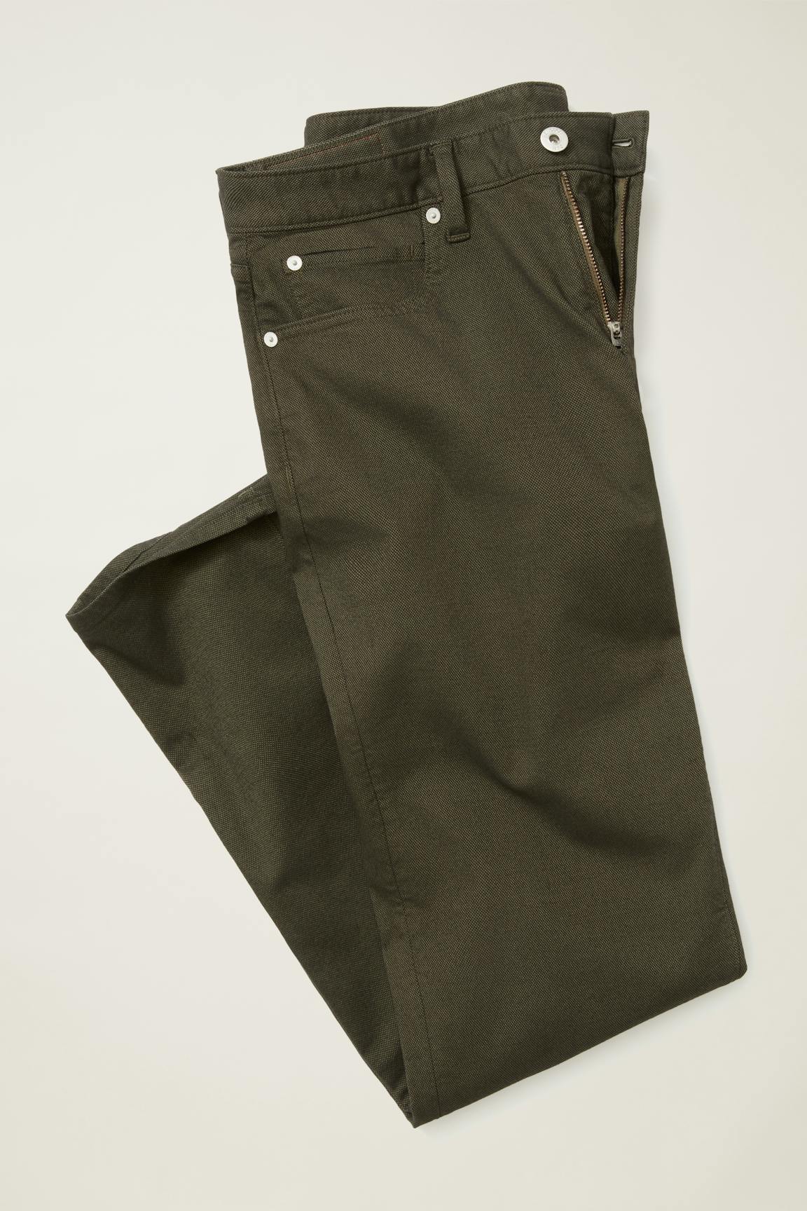 Italian Textured 5-Pocket Pants