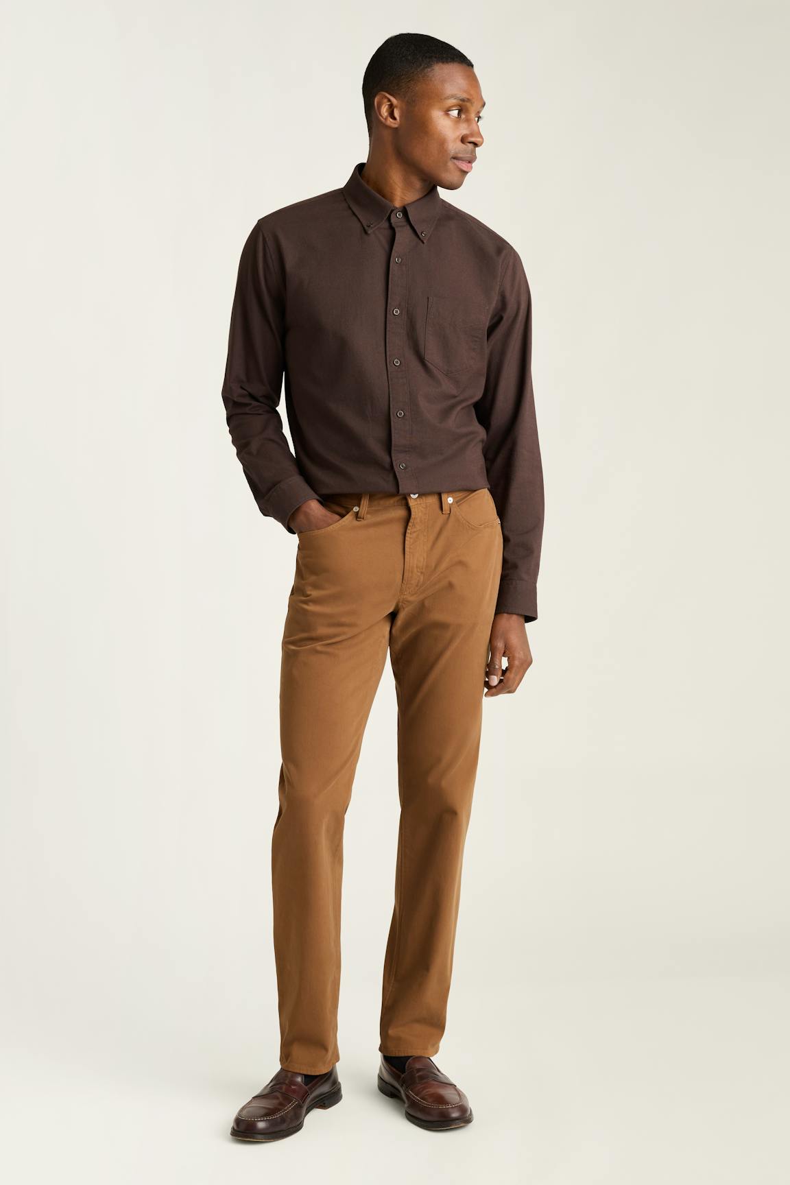 Italian Brushed 5-Pocket Pants