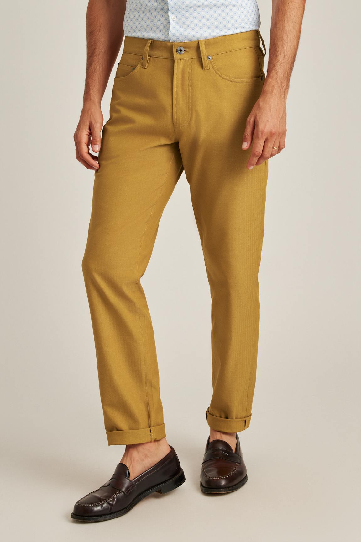 Herringbone 5-Pocket Pants