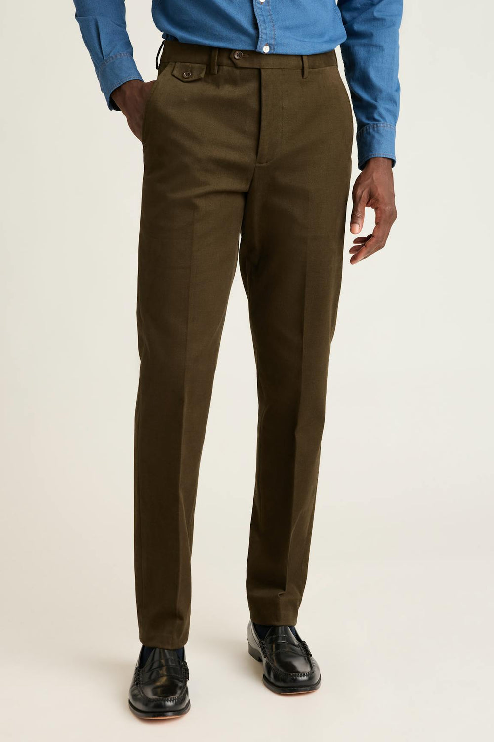 Jetsetter Italian Brushed Cotton Dress Pant
