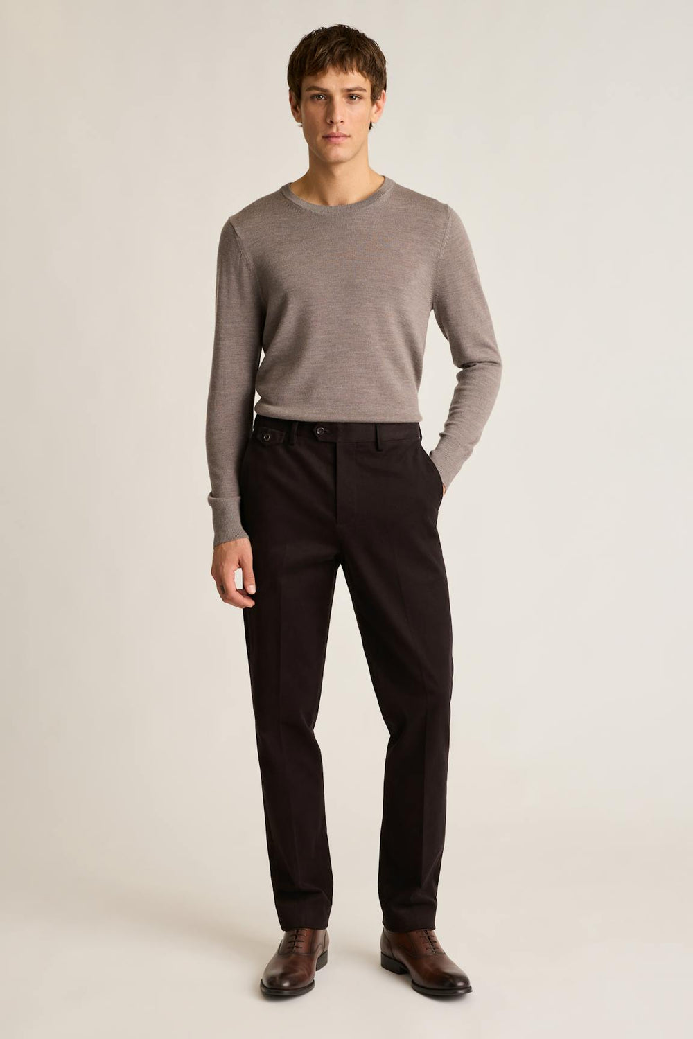 Jetsetter Italian Brushed Cotton Dress Pant