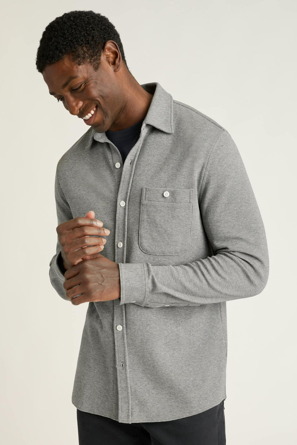 Waffle Button Down Shirt