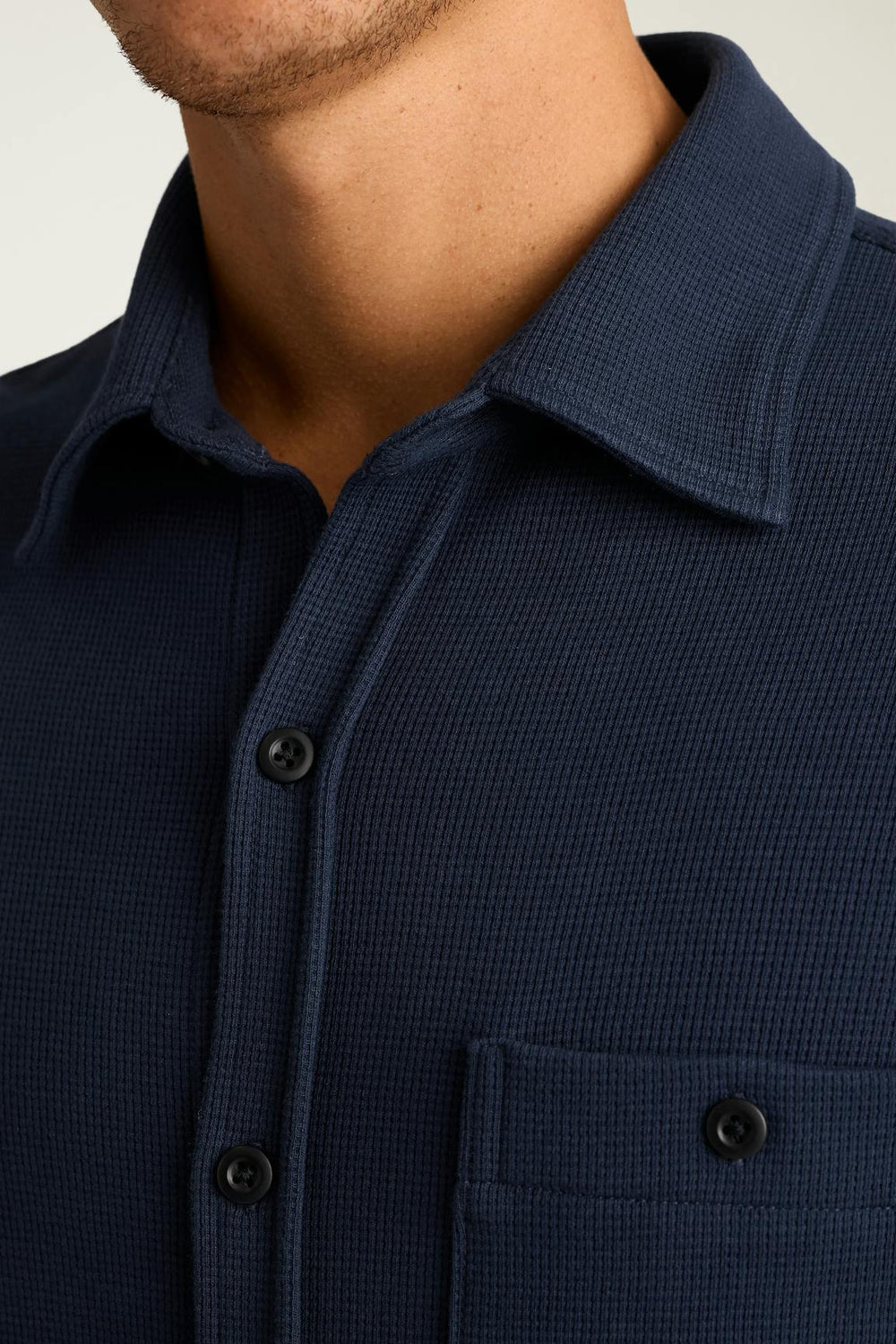 Waffle Button Down Shirt