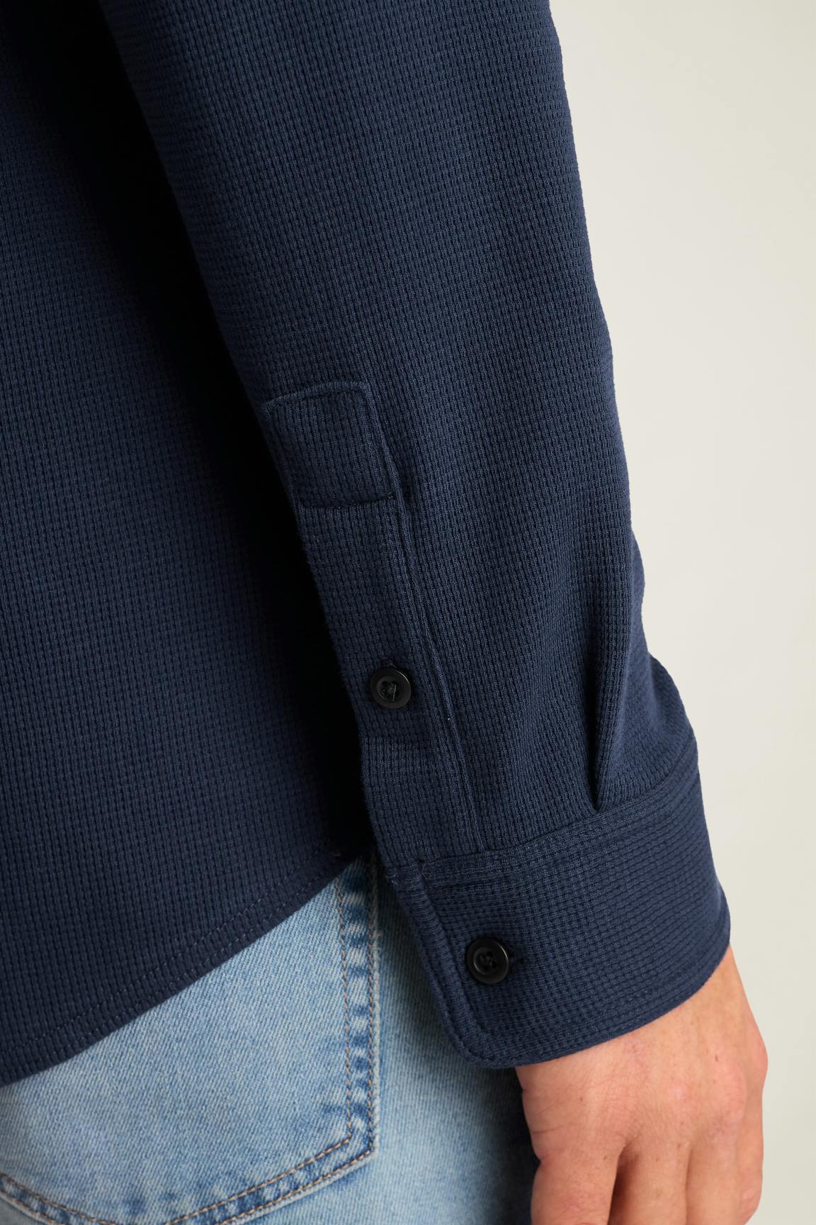 Waffle Button Down Shirt