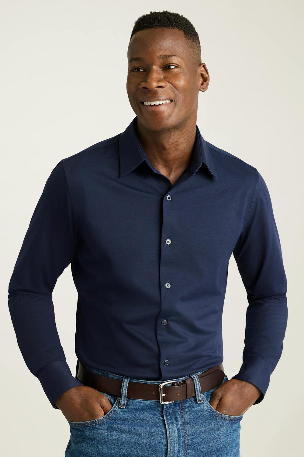 Tech Pique Button Down Shirt