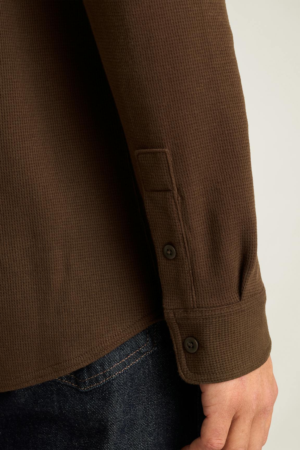 Waffle Button Down Shirt
