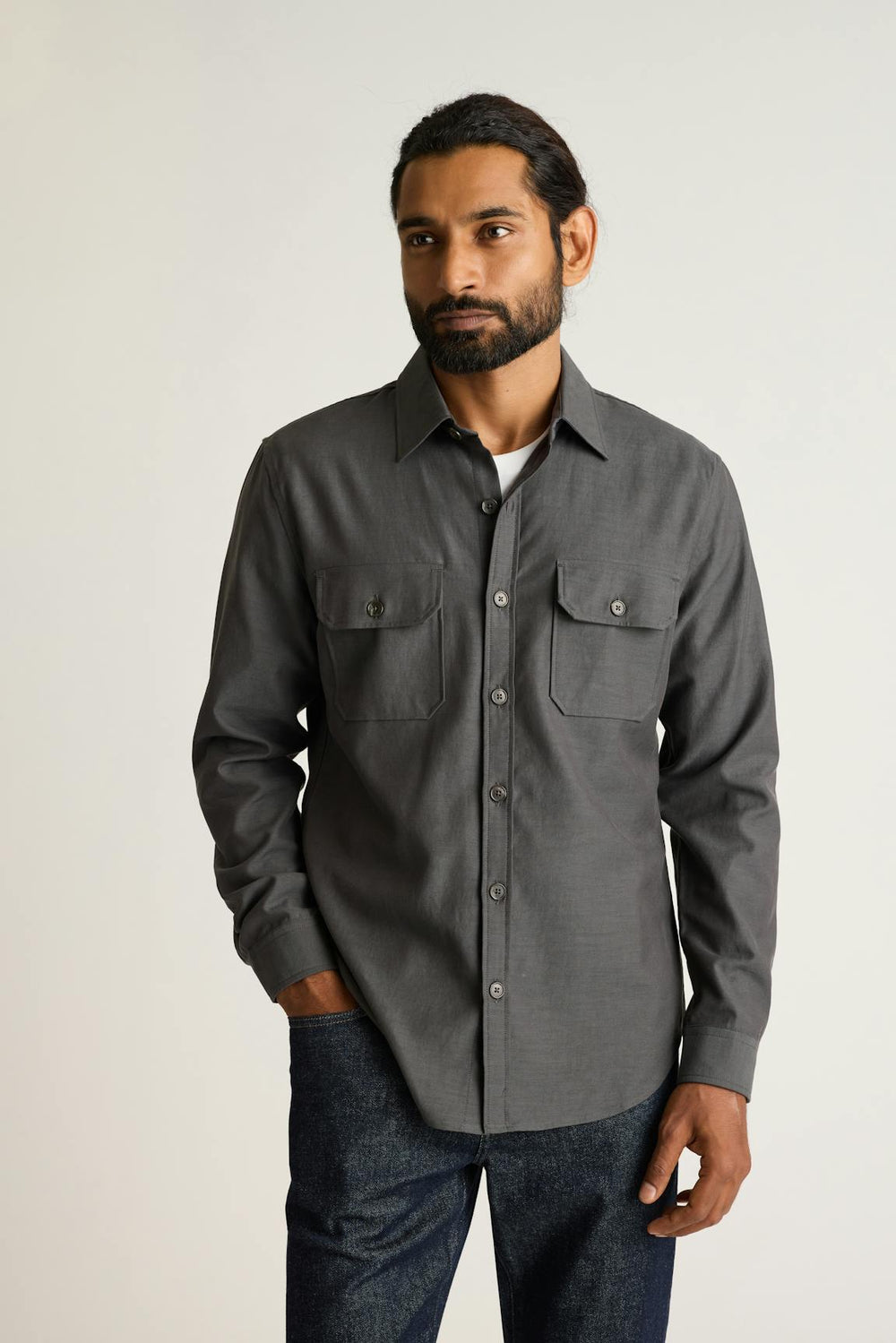 Garment-Dyed Utility Shirt