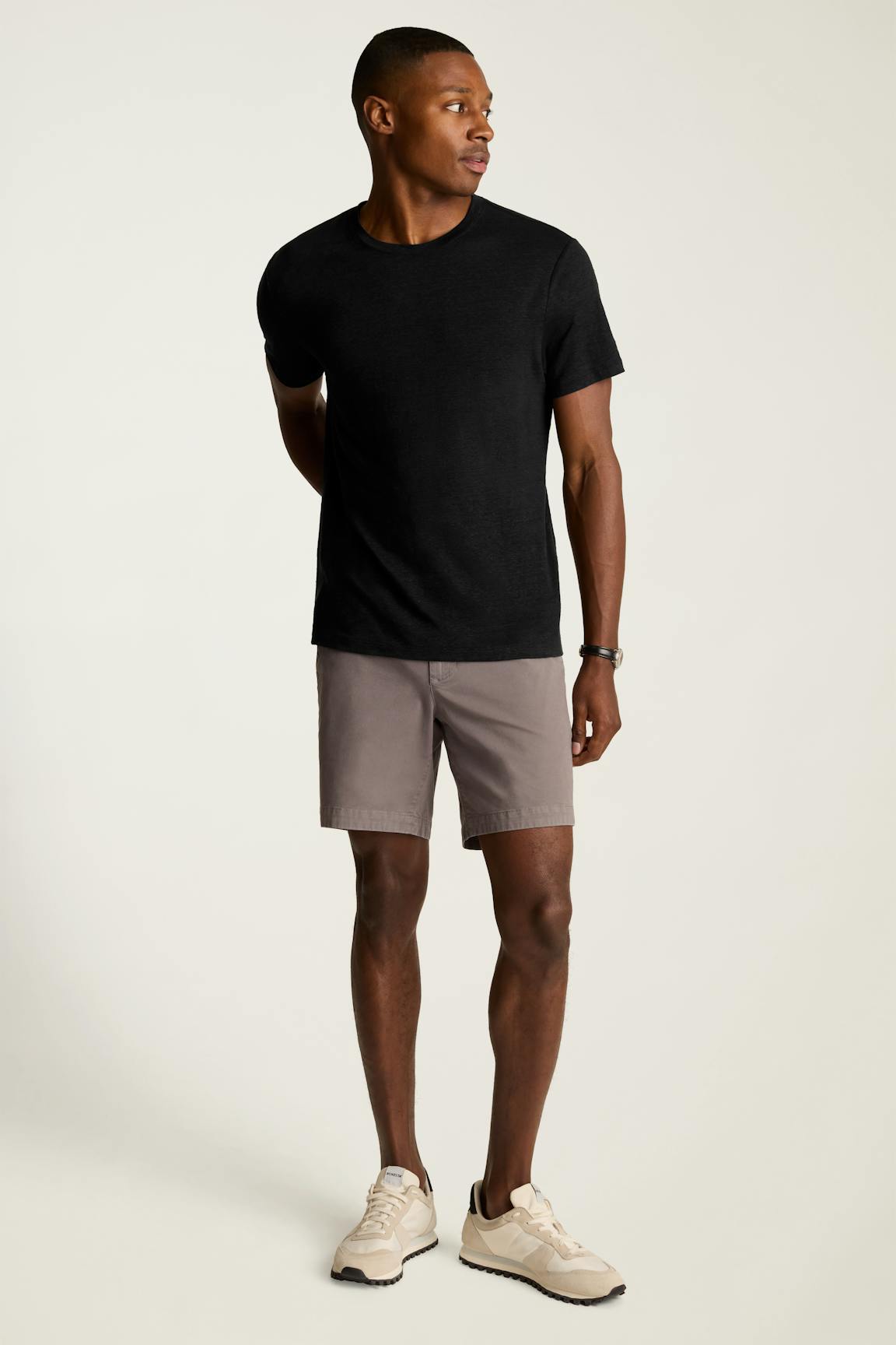 Linen Crew Neck Tee