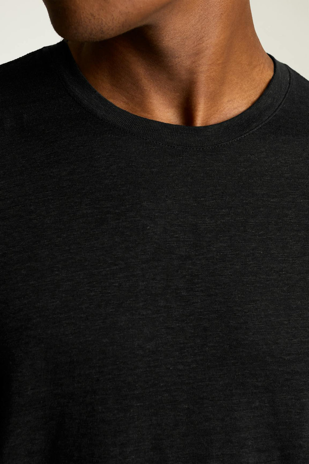 Linen Crew Neck Tee