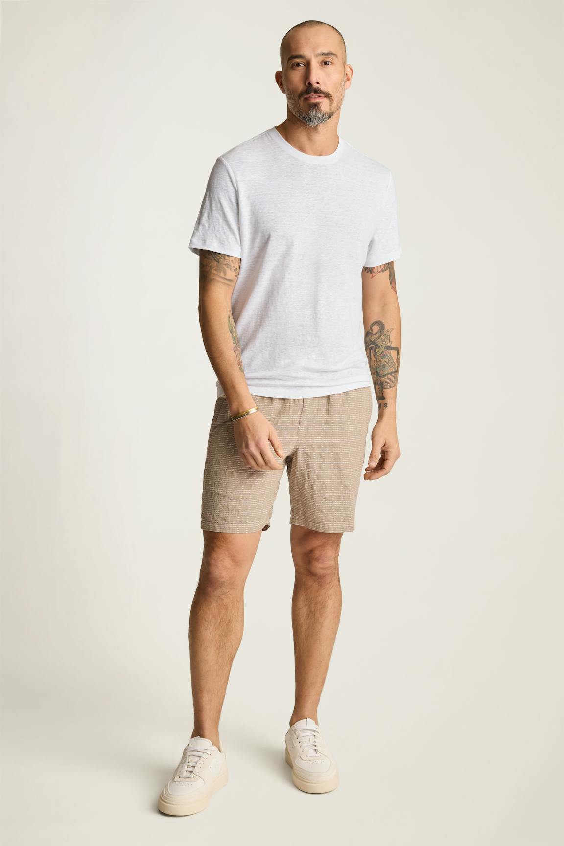 Linen Crew Neck Tee
