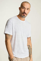 Linen Crew Neck Tee