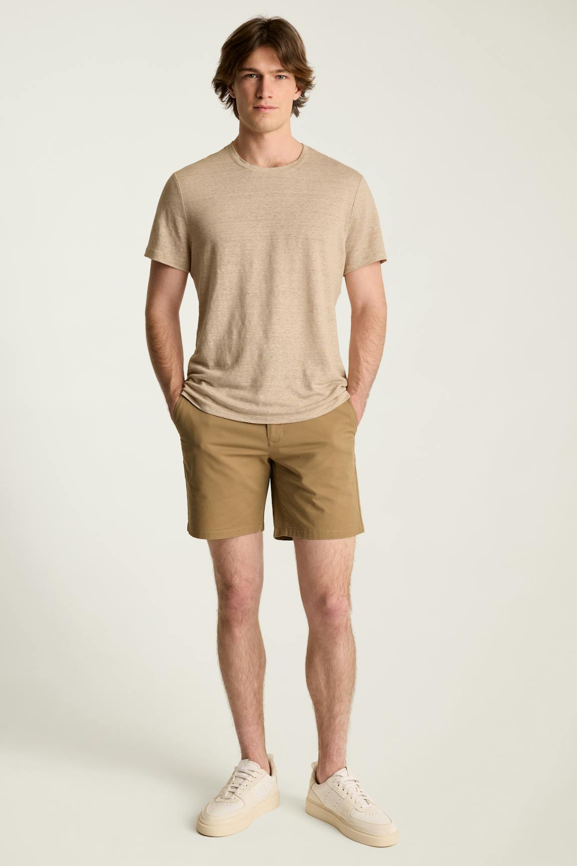 Linen Crew Neck Tee