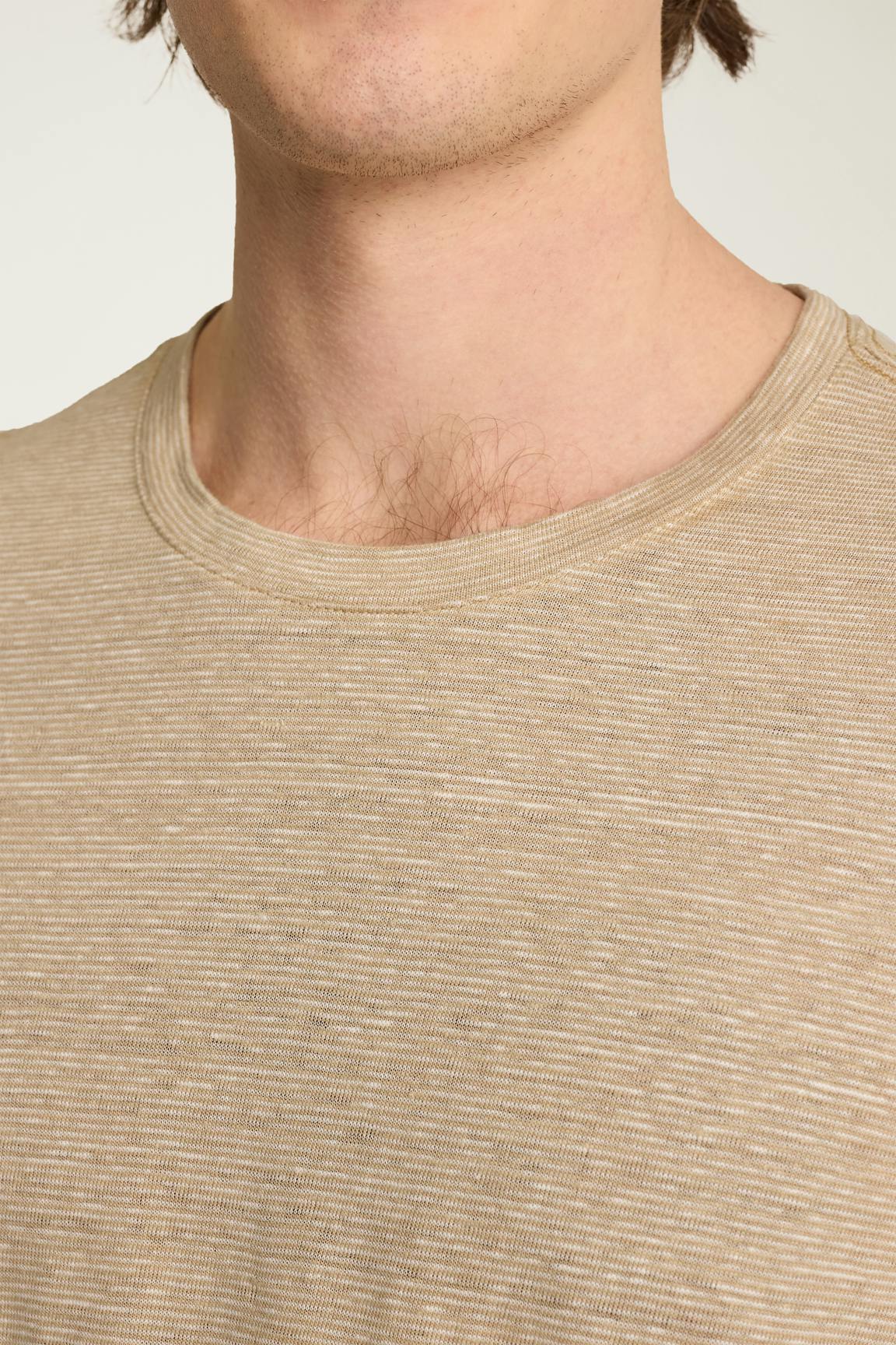 Linen Crew Neck Tee