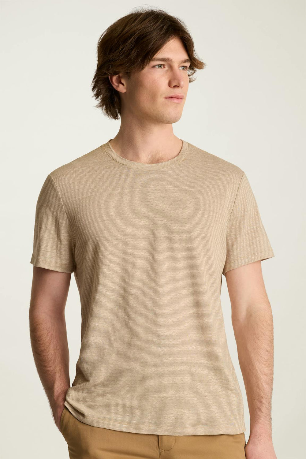 Linen Crew Neck Tee