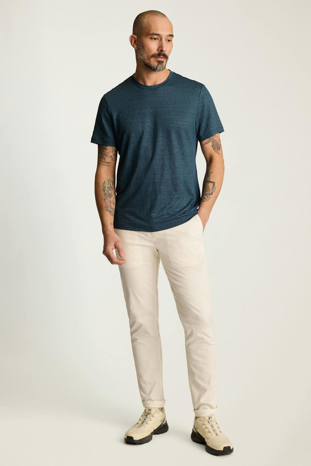 Linen Crew Neck Tee