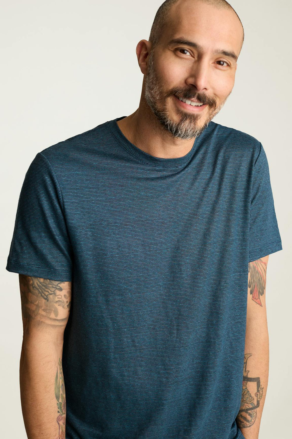 Linen Crew Neck Tee