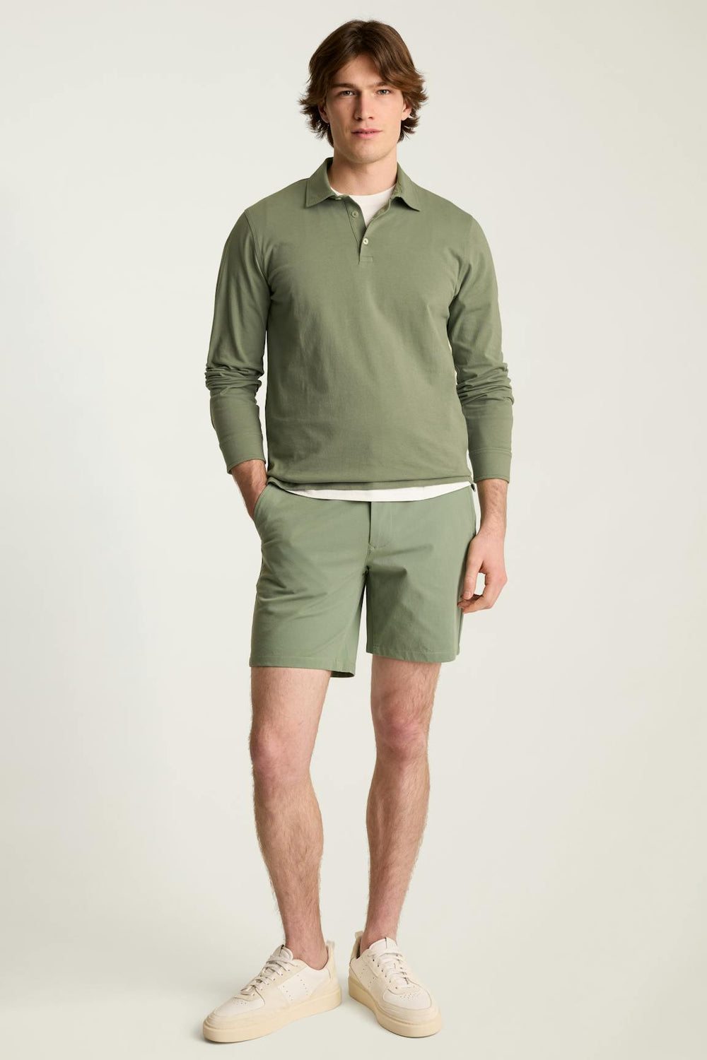 Organic Cotton Long Sleeve Polo