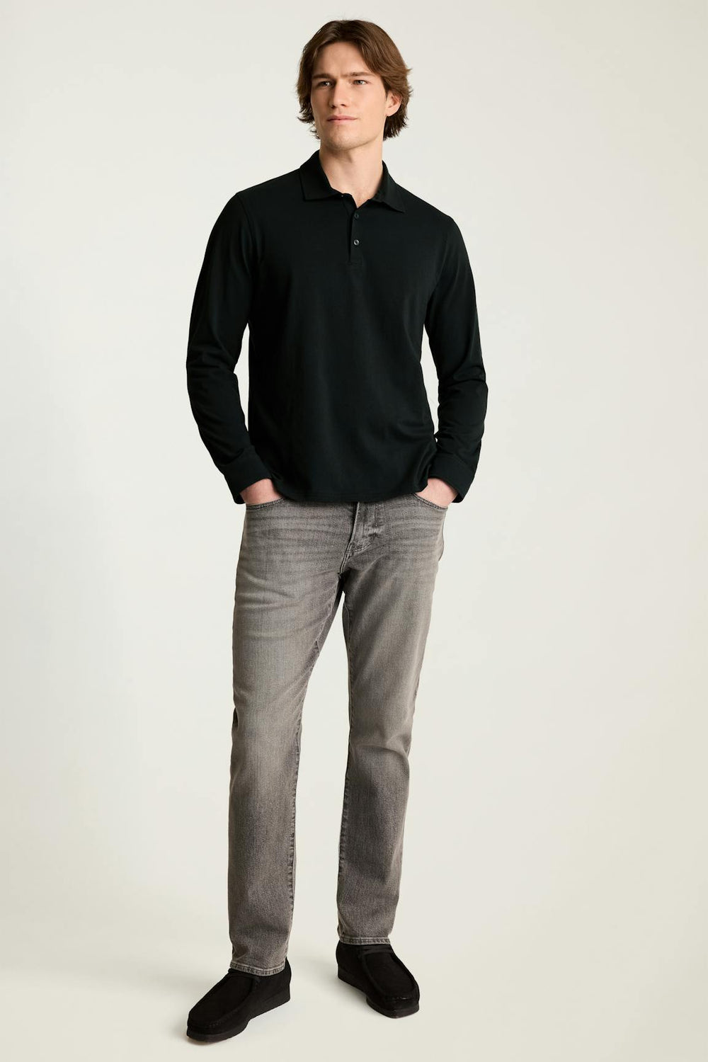 Organic Cotton Long Sleeve Polo