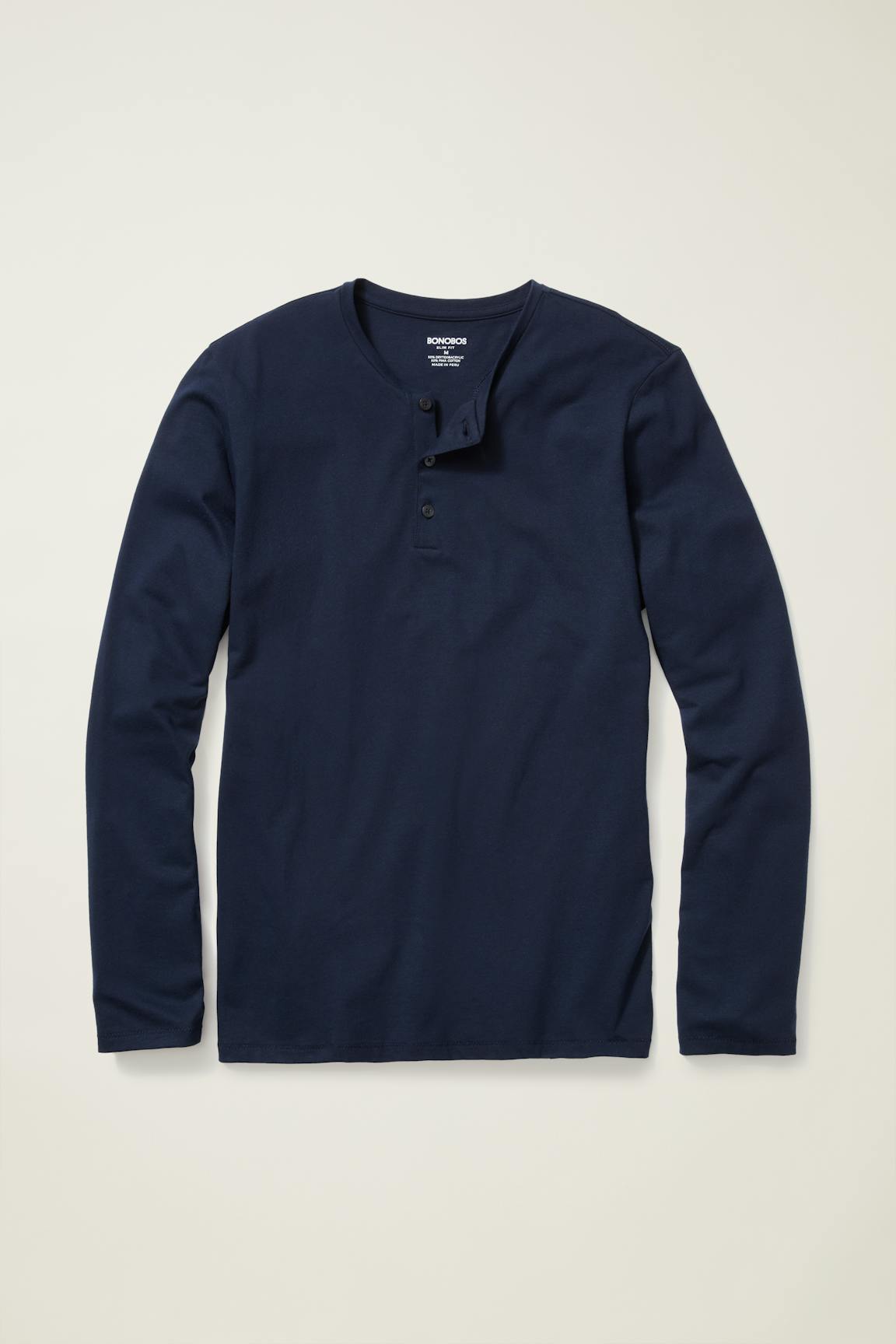 Pima Performance Long Sleeve Henley