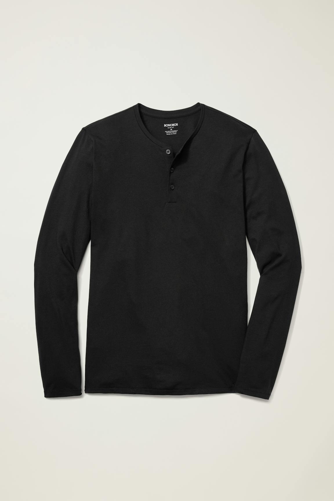 Pima Performance Long Sleeve Henley