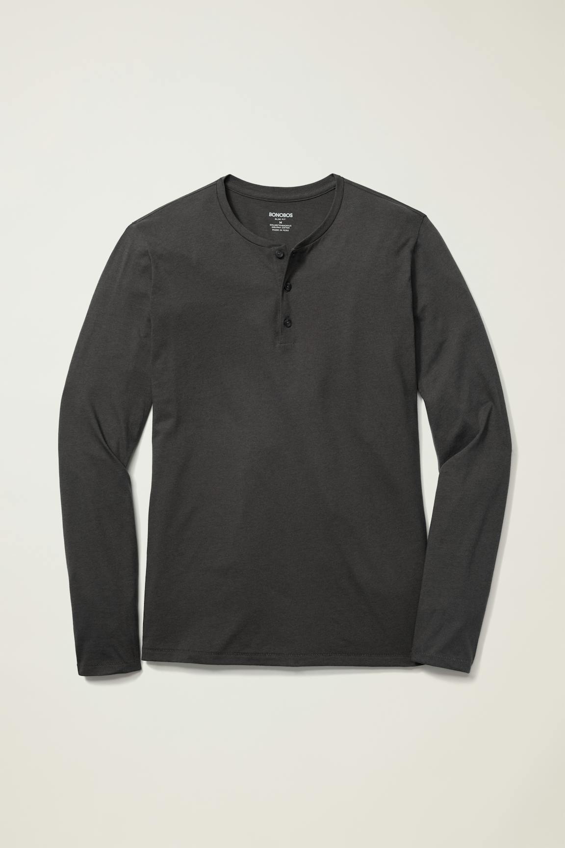 Pima Performance Long Sleeve Henley