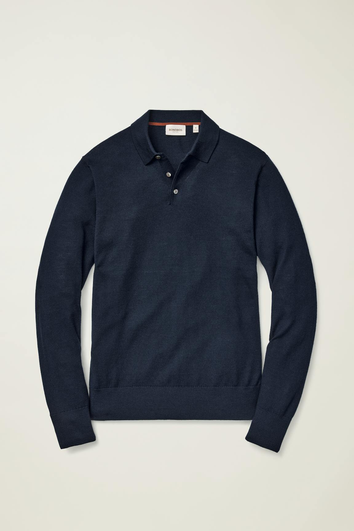 Merino Long Sleeve Sweater Polo