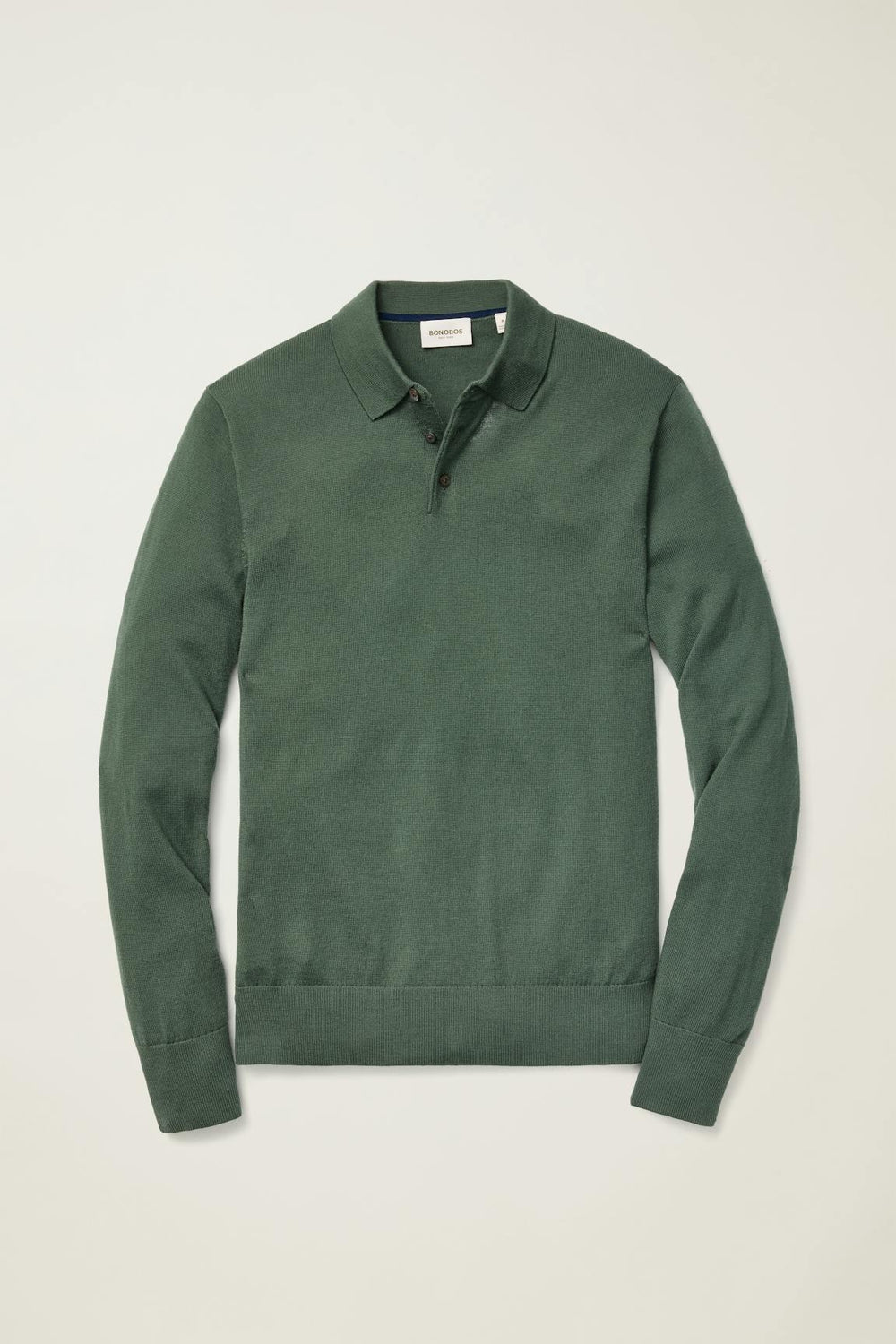 Merino Long Sleeve Sweater Polo