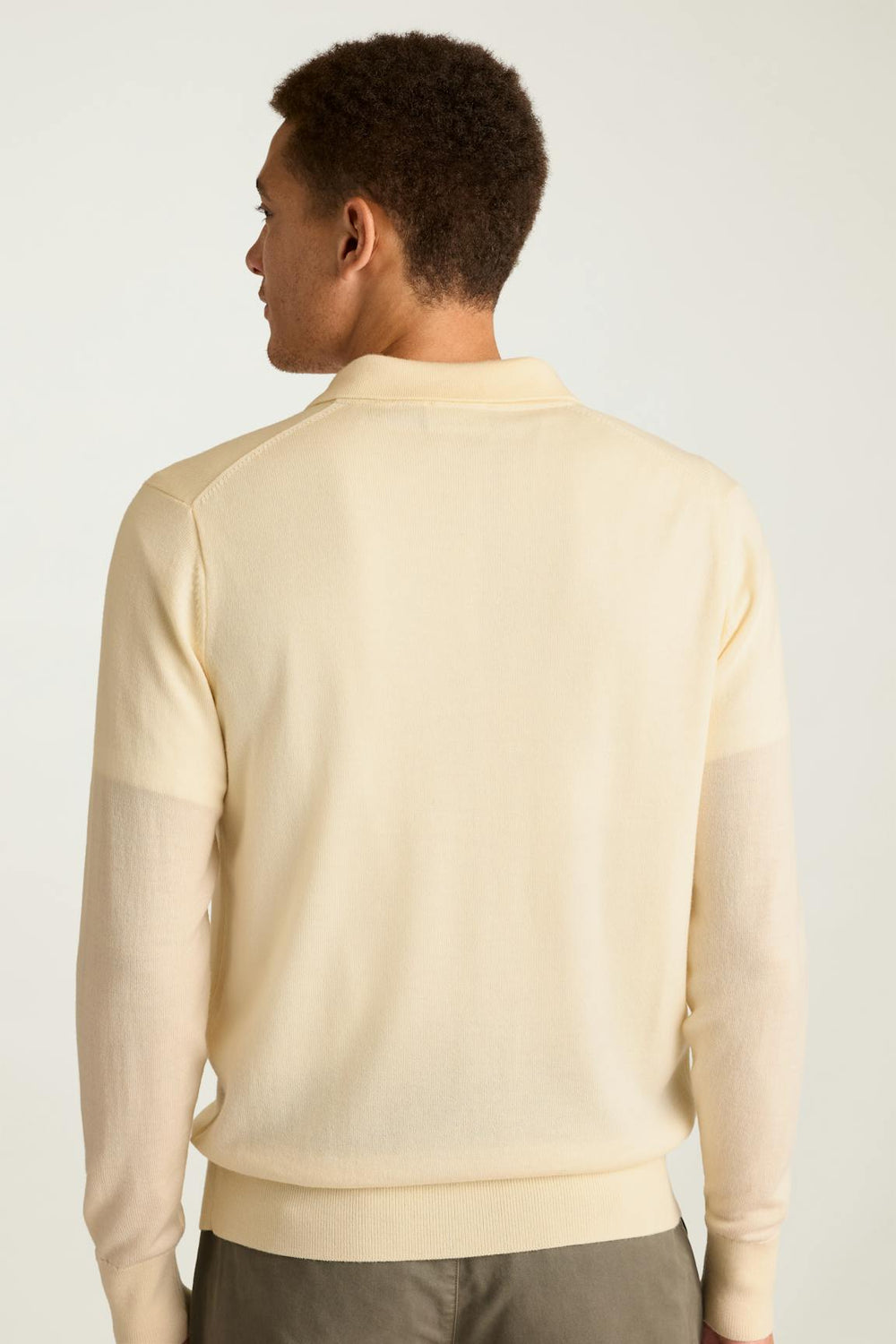 Merino Long Sleeve Sweater Polo