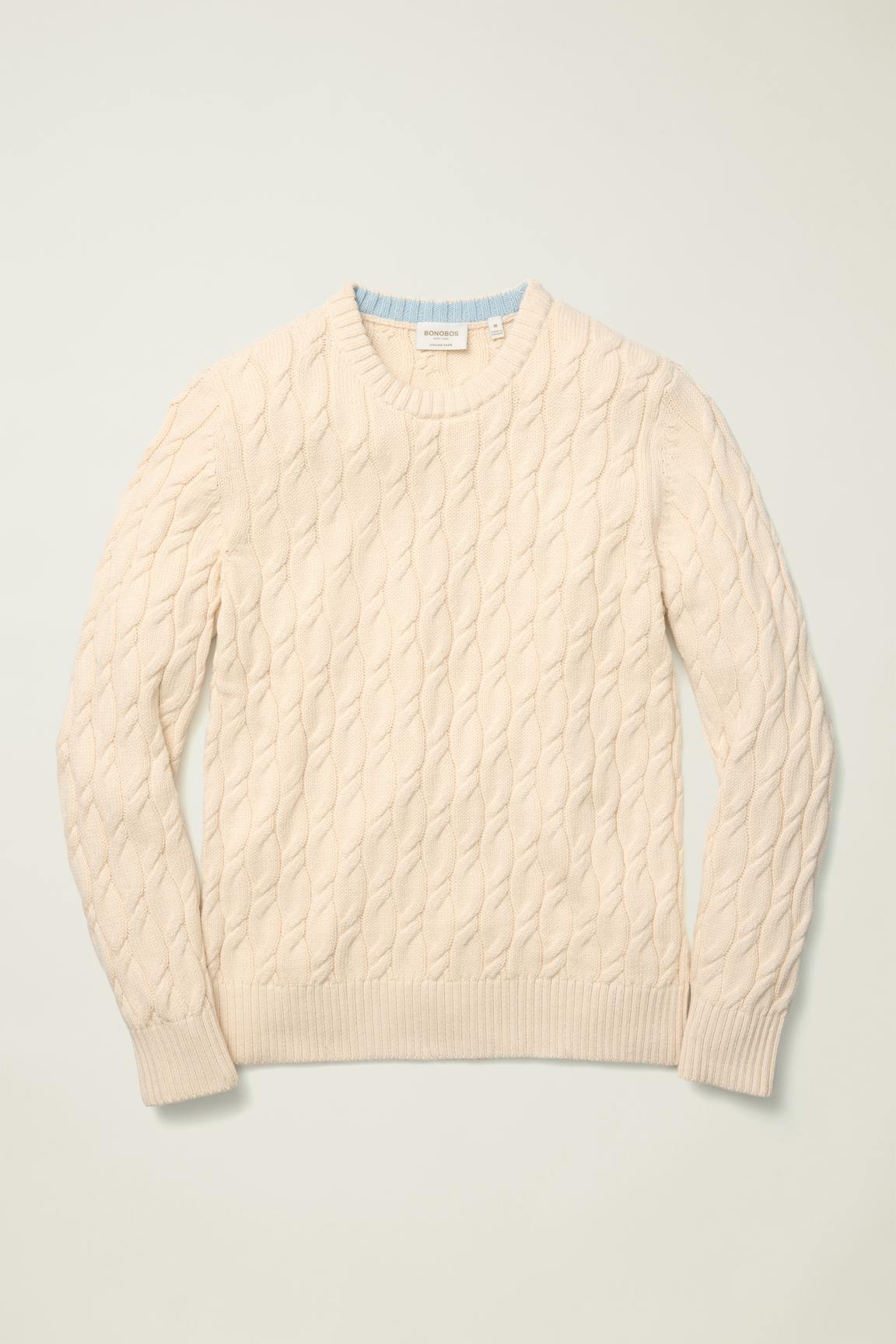 Italian Cotton Cable Sweater