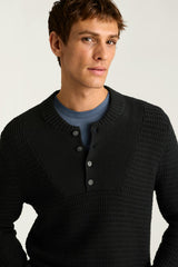 Cotton Cashmere Henley Sweater